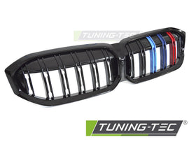 Griglia Doppia Barra Nera Lucida per BMW Serie 3 G20 LCI Berlina / G21 LCI Station Wagon dal 2022, G21 LCI Station Wagon 2022