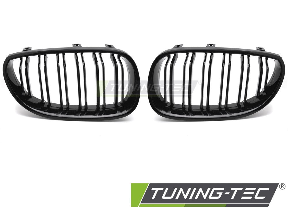 Griglia Sportiva Nera Lucida Doppia Barra per BMW Serie 5 (E60 / E61) 2003-2010