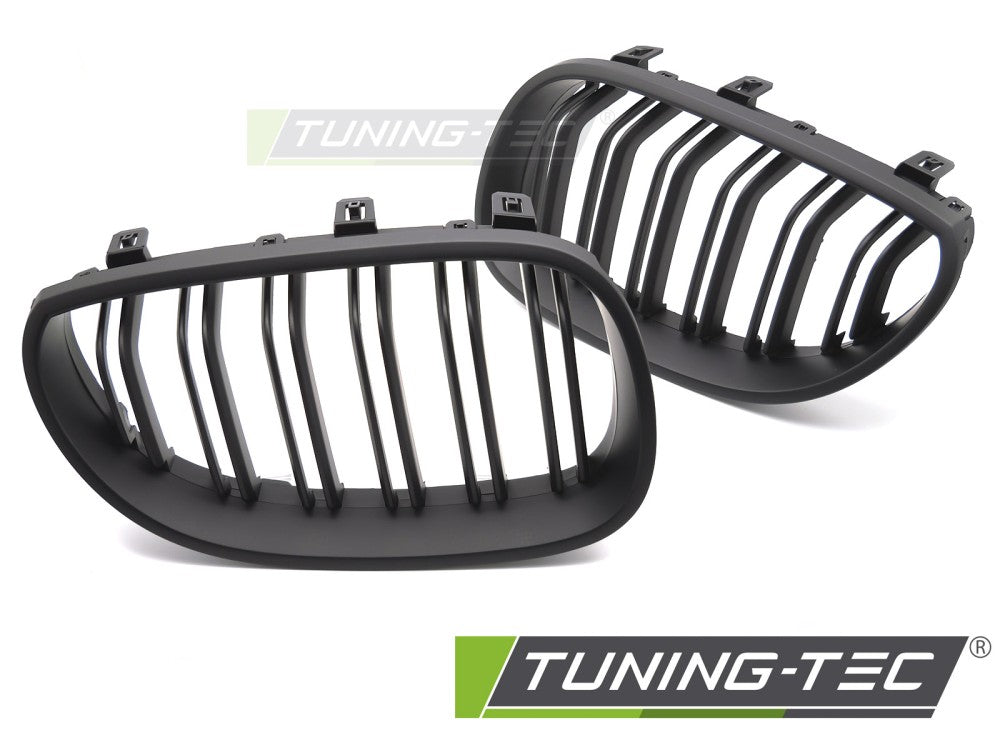Griglia Sportiva Nera Opaca Doppia Barra per BMW Serie 5 (E60 / E61) 2003-2010