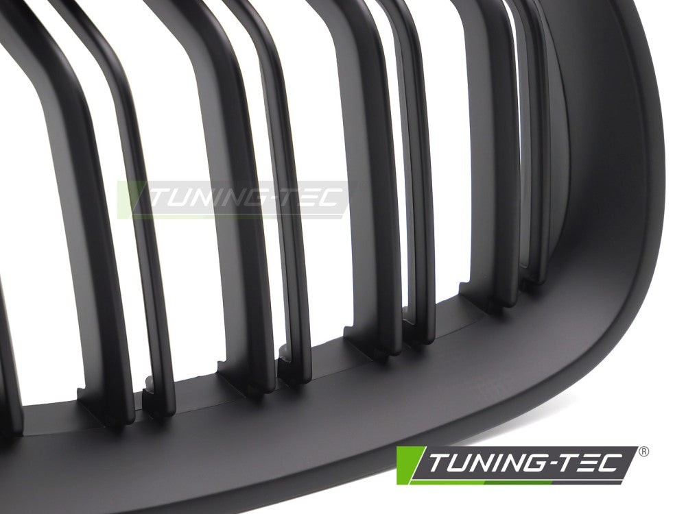 Griglia Doppia Barra Nera Opaca per BMW Serie 5 (E60 / E61) 2003-2010 Berlina, Station Wagon