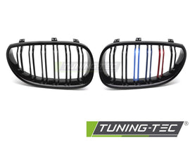 Griglia Doppia Barra Nera Lucida per BMW Serie 5 E60 Berlina / E61 Station Wagon 2003-2010 – cod. GRBML8