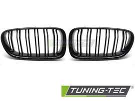 Griglia Doppia Barra Nera Lucida per BMW Serie 5 F10 Berlina / F11 Station Wagon 2010-2016