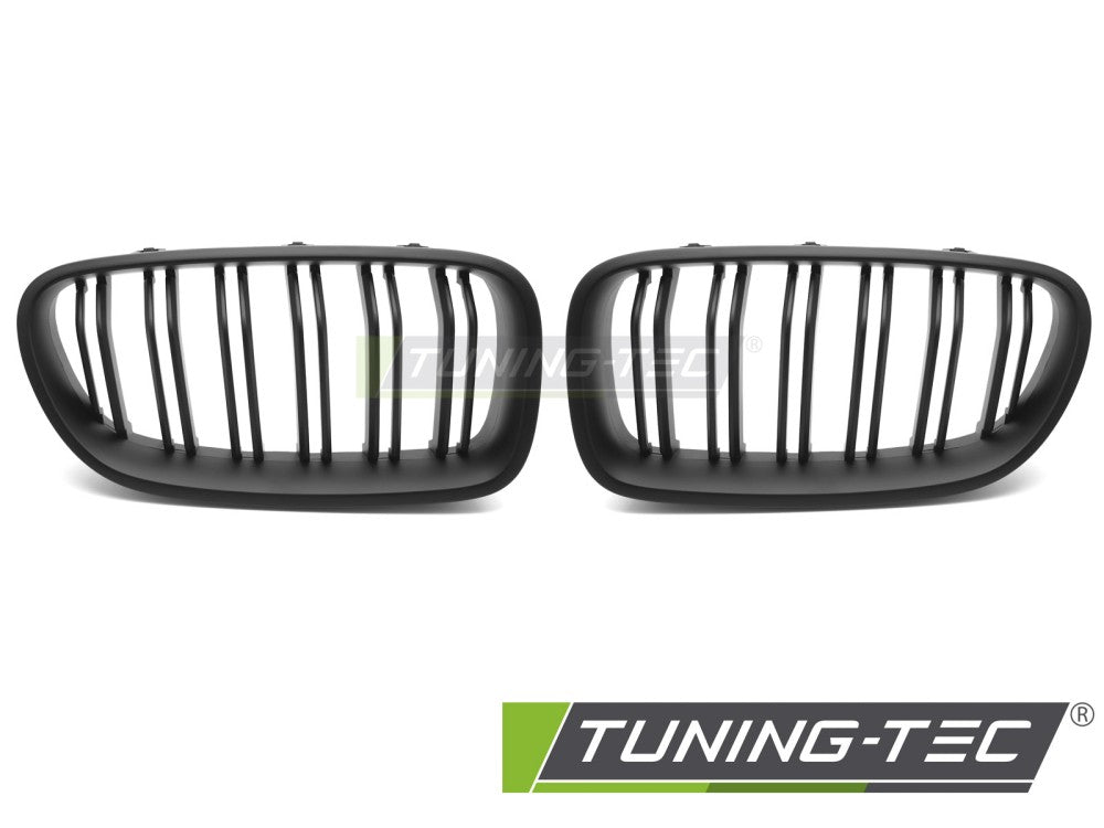 Griglia Doppia Barra Nera Opaca per BMW Serie 5 (F10 / F11) 2010-2016 Berlina, Station Wagon