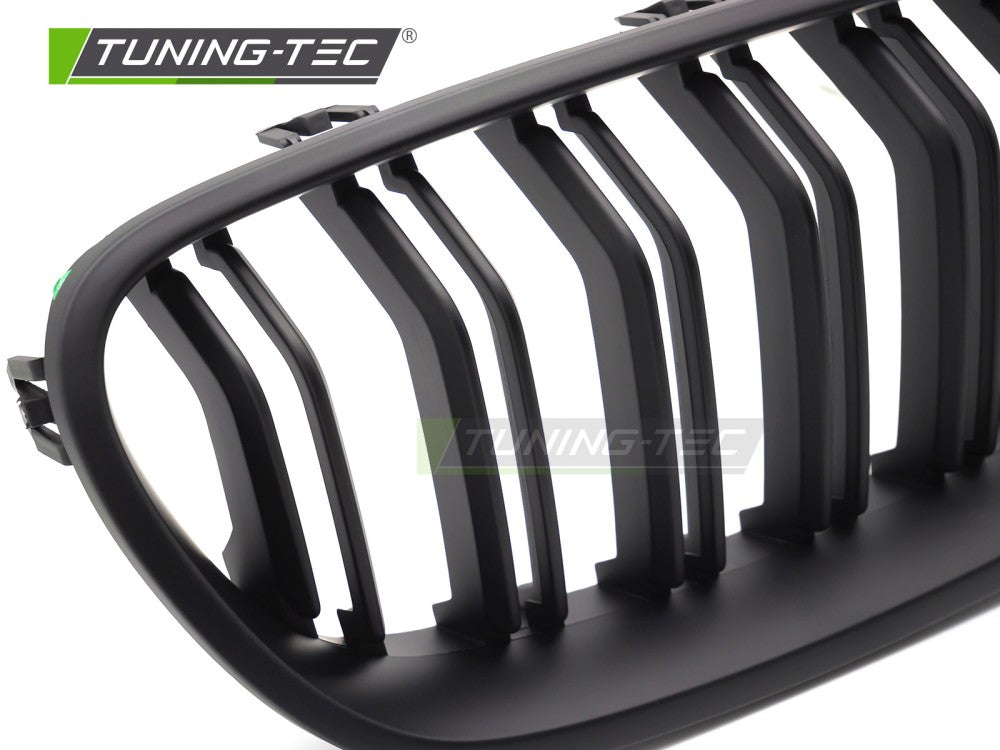 Griglia Doppia Barra Nera Opaca per BMW Serie 5 (F10 / F11) 2010-2016 Berlina, Station Wagon