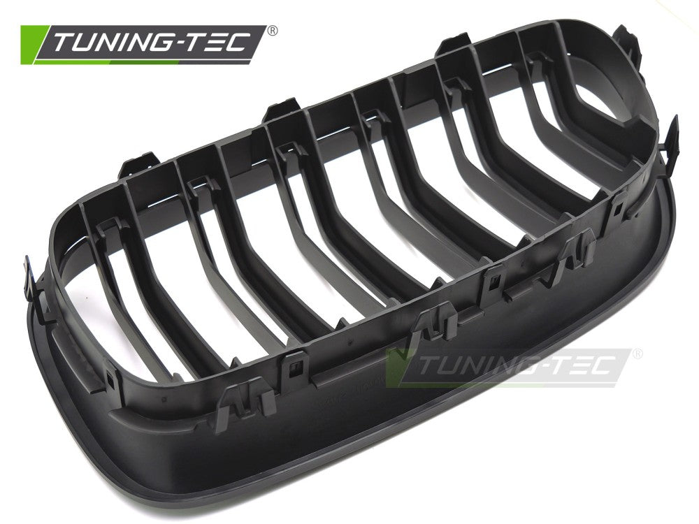 Griglia Doppia Barra Nera Opaca per BMW Serie 5 (F10 / F11) 2010-2016 Berlina, Station Wagon