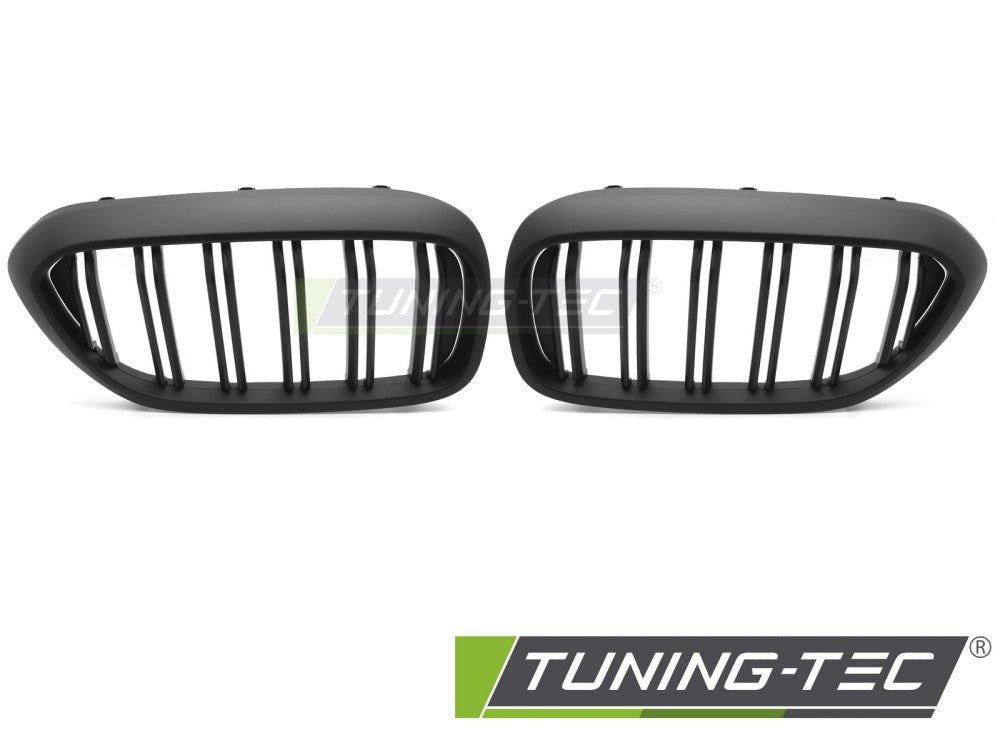 Griglia Doppia Barra Nera Opaca per BMW Serie 5 (G30 / G31) 2017-2020 Berlina, Station Wagon