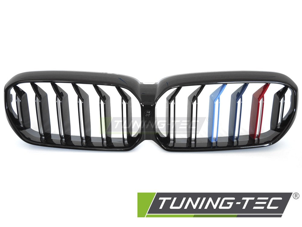 Griglia Sportiva Nera Lucida Doppia Barra per BMW Serie 5 (G30 / G31 Facelift) 2020-2023