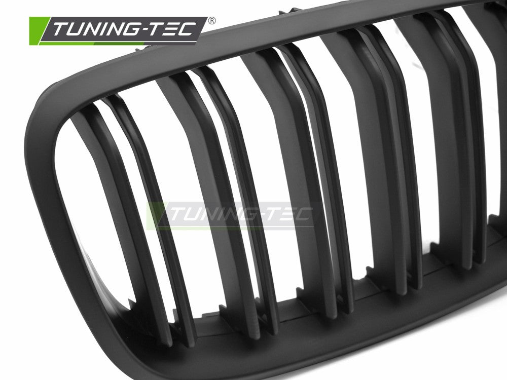 Griglia Doppia Barra Nera Opaca per BMW X5, X6 – cod. GRBMO4
