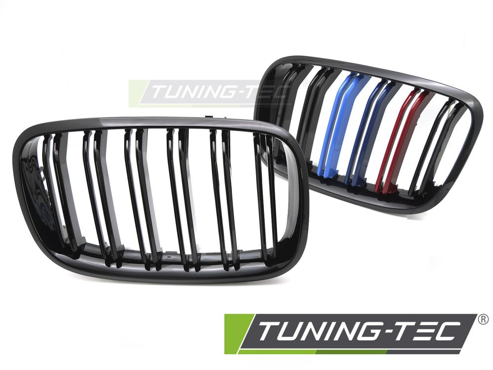 Griglia Sportiva Nera Lucida Doppia Barra per BMW X5 (E70) 2007-2013