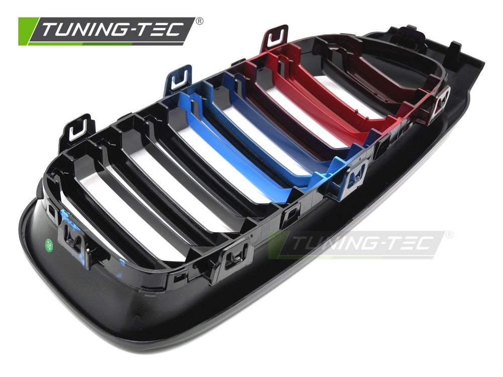 Griglia Sportiva Nera Lucida Doppia Barra per BMW Serie 3 GT (F34) 2013-2017