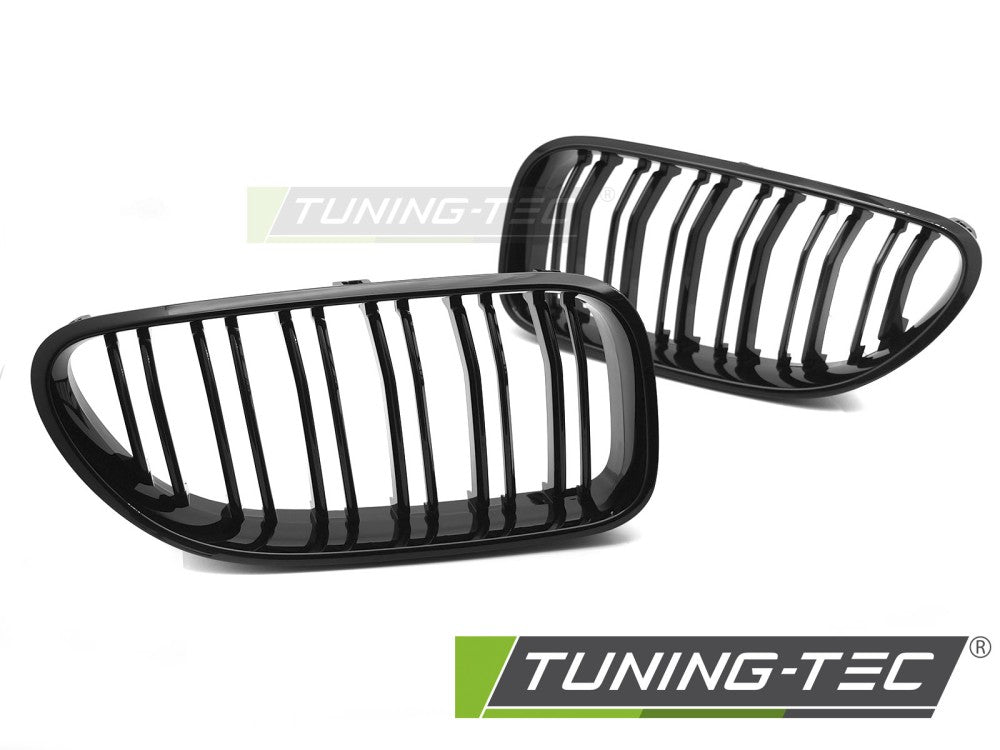 Griglia Sportiva Nera Lucida Doppia Barra per BMW Serie 6 (F06 / F12 / F13) 2011-2018