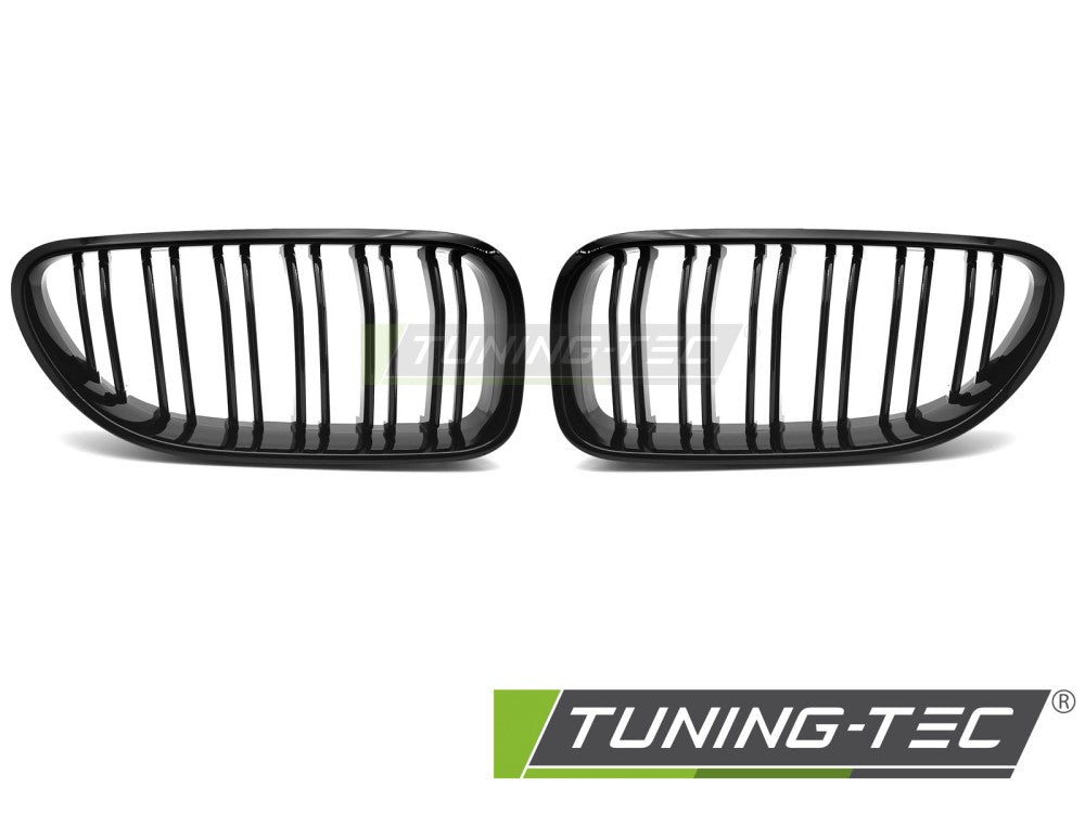 Griglia Sportiva Nera Lucida Doppia Barra per BMW Serie 6 (F06 / F12 / F13) 2011-2018