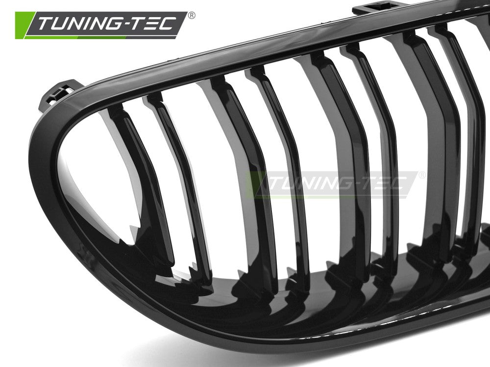 Griglia Sportiva Nera Lucida Doppia Barra per BMW Serie 6 (F06 / F12 / F13) 2011-2018