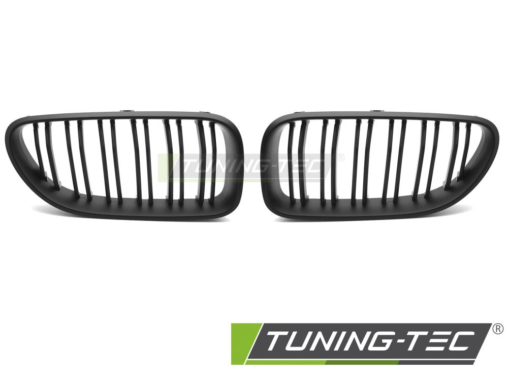 Griglia Doppia Barra Nera Opaca per BMW Serie 6 (F12 / F13) 2011-2018 Cabrio, Coupé