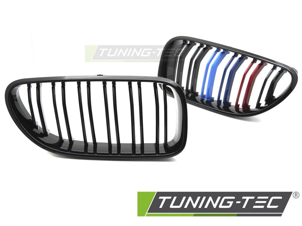 Griglia Sportiva Nera Lucida Doppia Barra per BMW Serie 6 (F06 / F12 / F13) 2011-2018