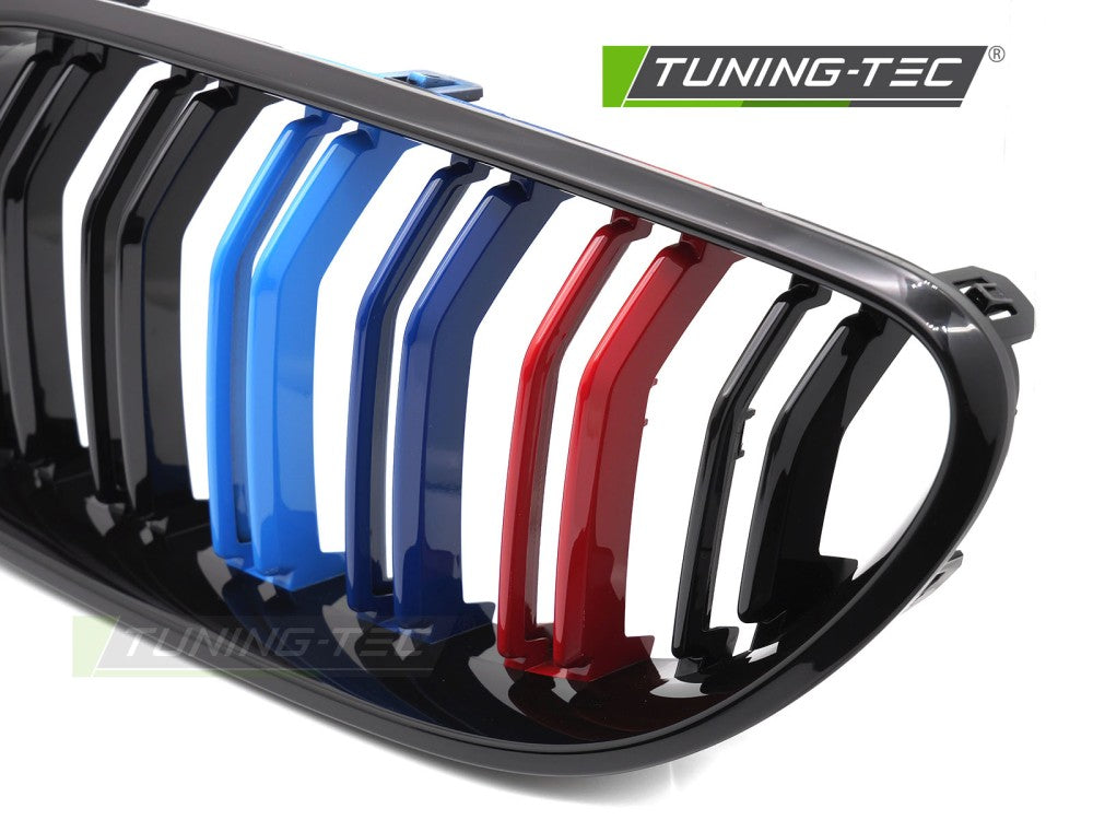 Griglia Sportiva Nera Lucida Doppia Barra per BMW Serie 6 (F06 / F12 / F13) 2011-2018