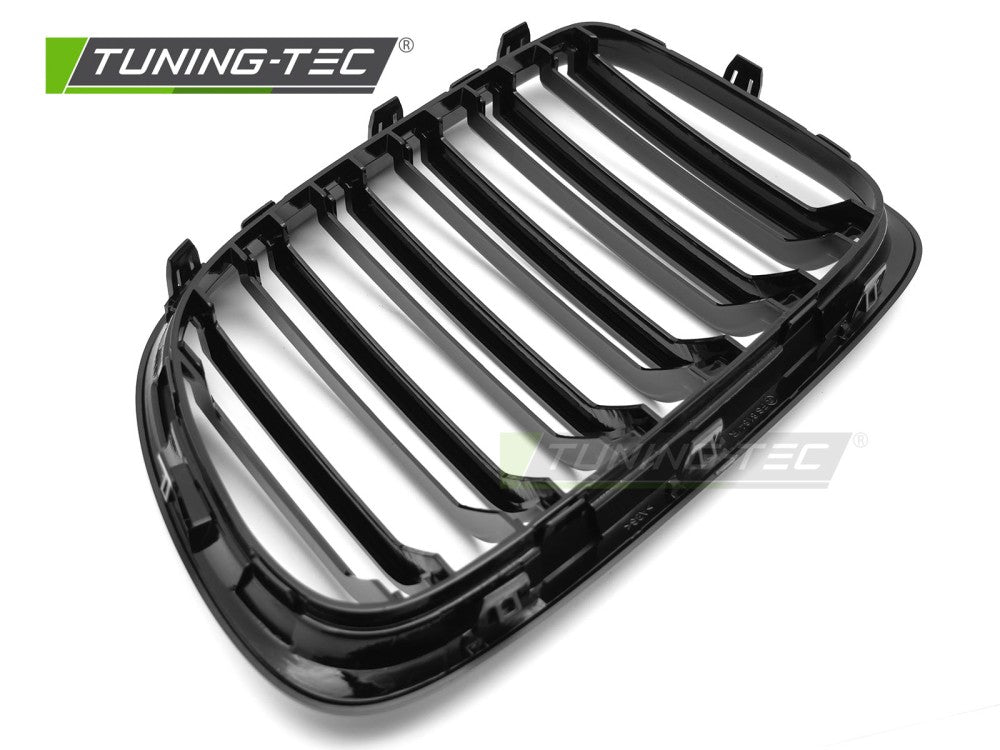 Griglia Sportiva Nera Lucida Doppia Barra per BMW X1 (E84) 2009-2014