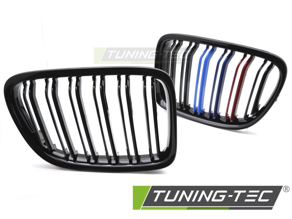 Griglia Sportiva Nera Lucida Doppia Barra per BMW X1 (E84) 2009-2014