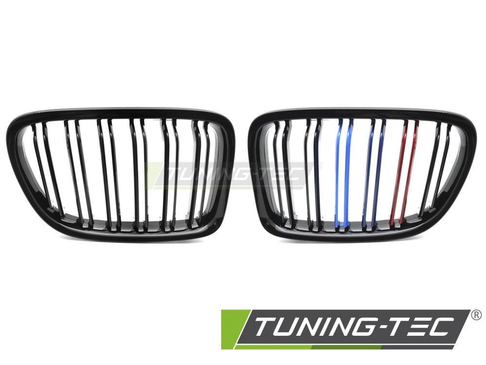 Griglia Sportiva Nera Lucida Doppia Barra per BMW X1 (E84) 2009-2014