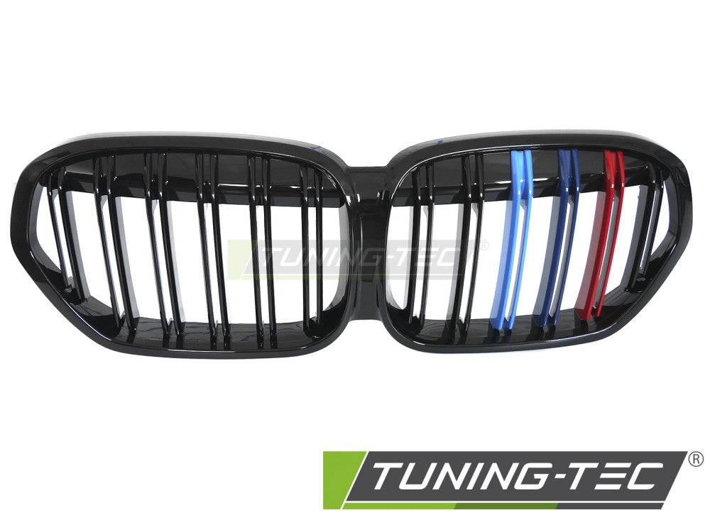 Griglia Sportiva Nera Lucida Doppia Barra per BMW X1 (F48 Facelift) 2020-2022