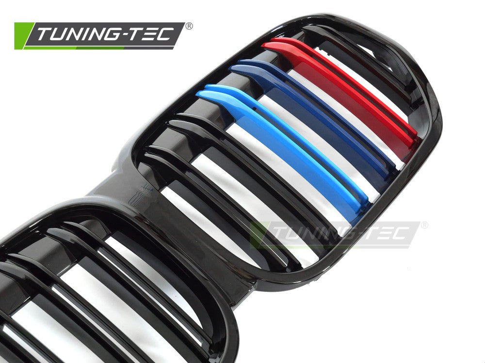 Griglia Sportiva Nera Lucida Doppia Barra per BMW X1 (F48 Facelift) 2020-2022