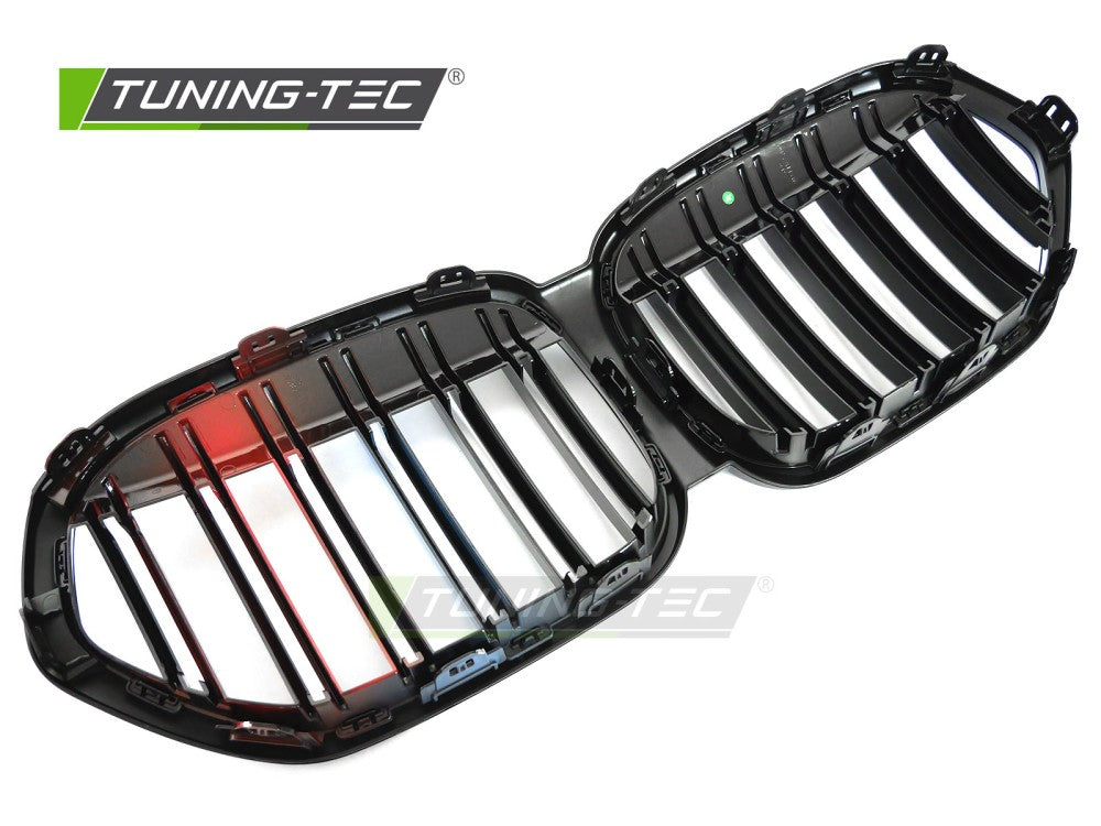 Griglia Sportiva Nera Lucida Doppia Barra per BMW X1 (F48 Facelift) 2020-2022