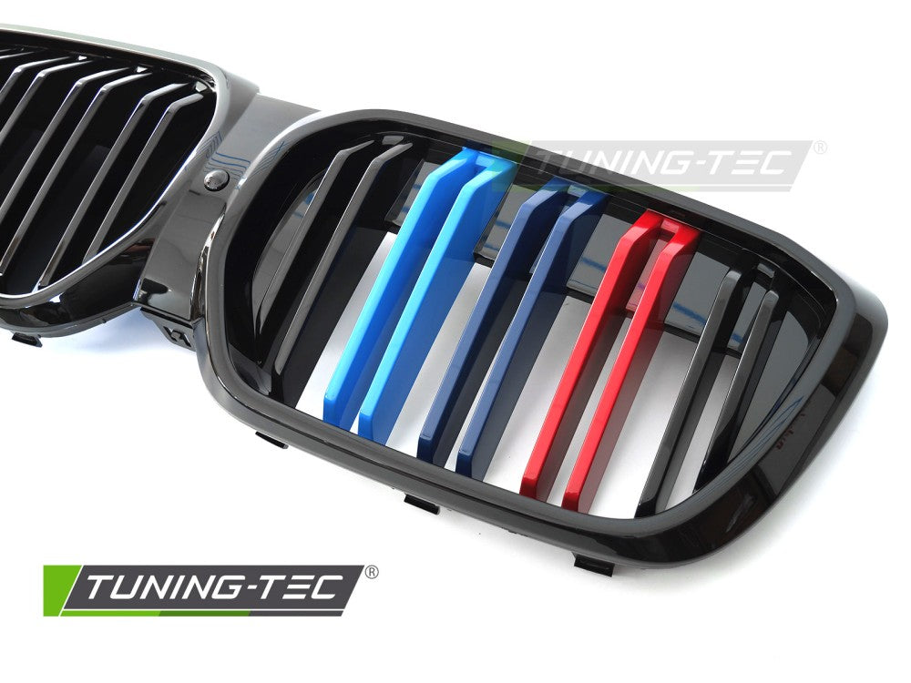 Griglia Sportiva Nera Lucida Doppia Barra per BMW iX3 (G08 Facelift) 2021-2025