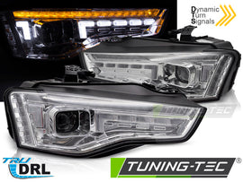 Fari Anteriori Cromati Sequenziali per Audi A5 (8T Facelift) 2011-2016
