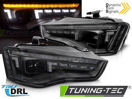 Fari Anteriori Neri Sequenziali per Audi A5 (8T Facelift) 2011-2016