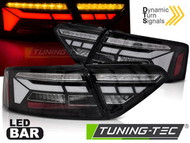 Fanali Posteriori Neri LED BAR Sequenziali per Audi A5 (8T Facelift) 2011-2016