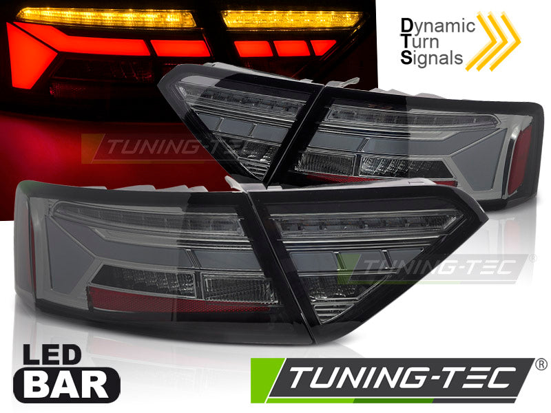 Fanali Posteriori Fumé LED BAR Sequenziali per Audi A5 (8T Facelift) 2011-2016