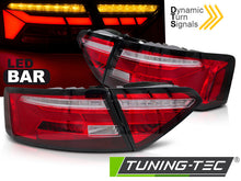 Carica l'immagine nel visualizzatore di Gallery, Fanali Posteriori Rossi e Bianchi LED BAR Sequenziali per Audi A5 (8T Facelift) 2011-2016