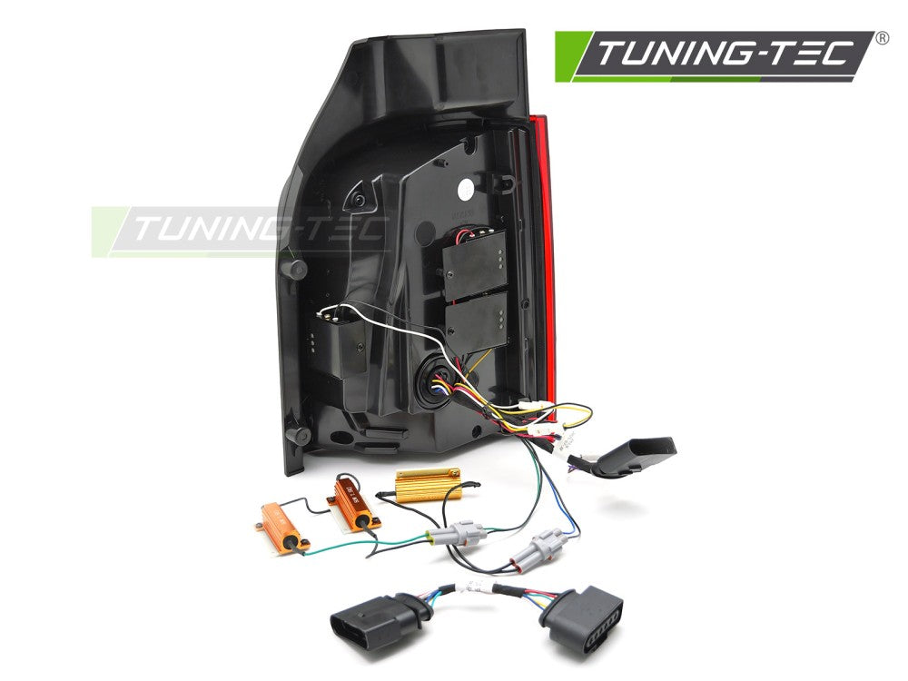Fanali Posteriori Rossi LED BAR Sequenziali per Volkswagen T5 2004-2009