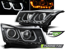 Carica l'immagine nel visualizzatore di Gallery, Fari Anteriori Neri Tube Light per Chevrolet Cruze (J300) 2009-2012
