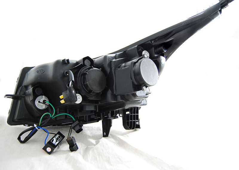 Fari Anteriori Neri Tube Light per Chevrolet Cruze (J300) 2009-2012