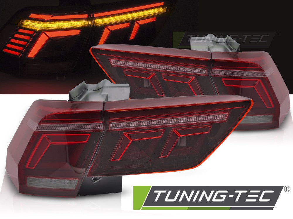 Fanali Posteriori Rossi LED BAR per Volkswagen Tiguan (Mk2 Facelift) 2020-2024