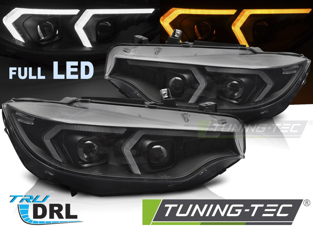 Fari Anteriori Neri DRL per BMW Serie 4 (F32) 2013-2017