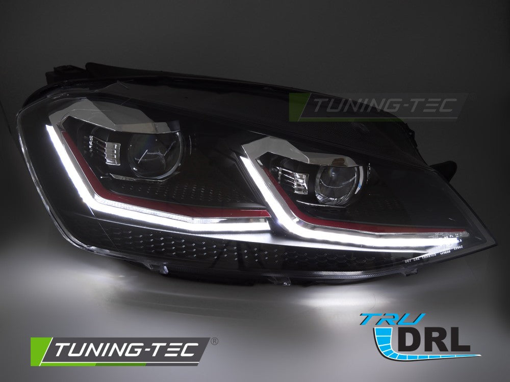 Fari Anteriori Rossi DRL Sequenziali per Volkswagen Golf GTI (Mk7) 2013-2017