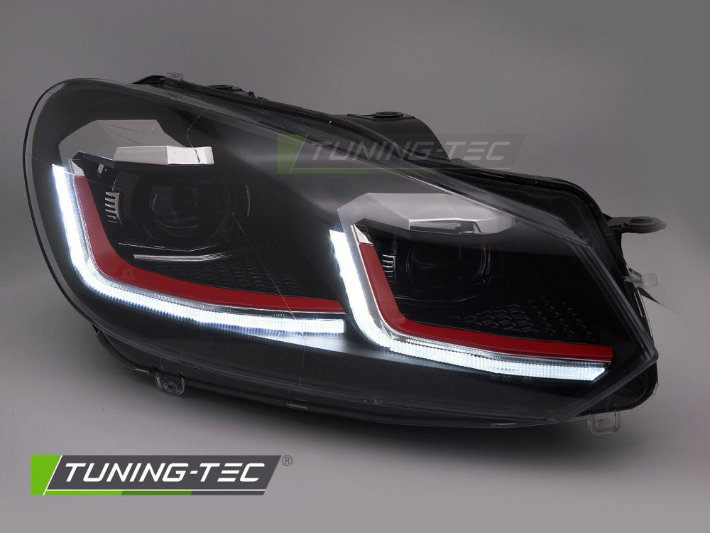 Fari Anteriori Rossi DRL Sequenziali per Volkswagen Golf (Mk6) 2008-2012