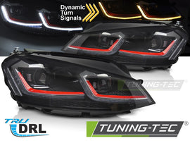 Fari Anteriori Rossi DRL Sequenziali per Volkswagen Golf GTI (Mk7) 2013-2017