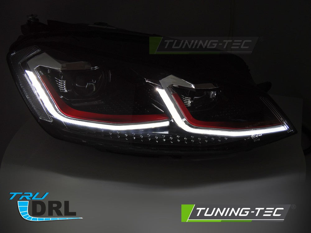 Fari Anteriori Rossi DRL Sequenziali per Volkswagen Golf GTI (Mk7) 2013-2017