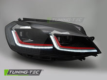 Carica l'immagine nel visualizzatore di Gallery, Fari Anteriori Rossi DRL Sequenziali per Volkswagen Golf (Mk7 Facelift) 2017-2019