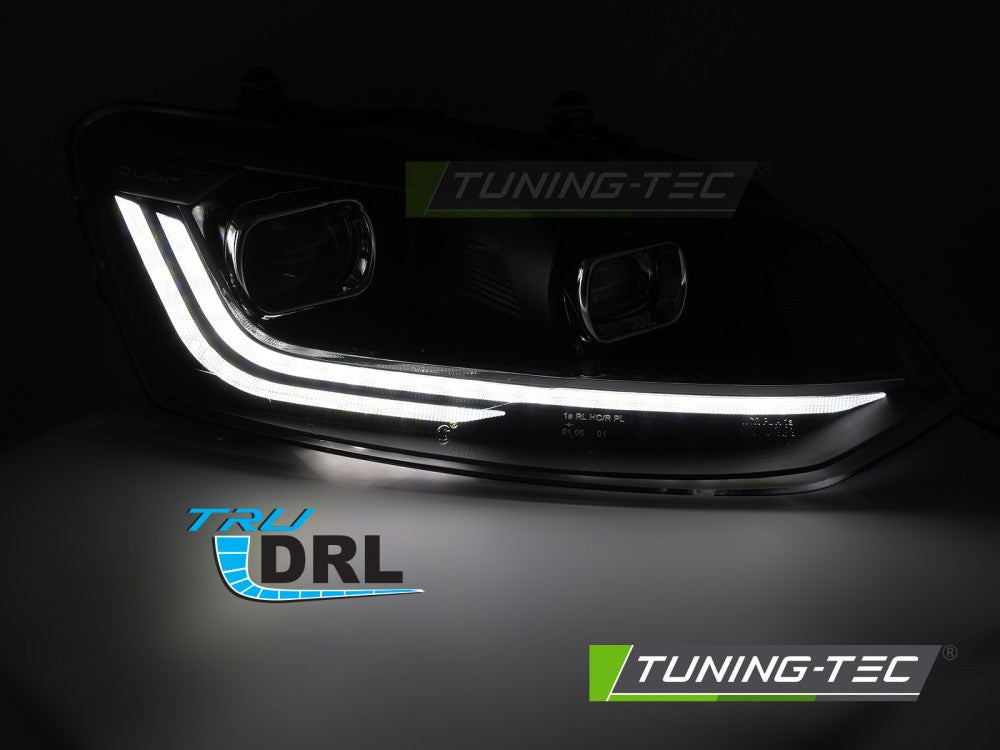 Fari Anteriori Rossi DRL Sequenziali per Volkswagen Polo (Mk5) 2009-2017