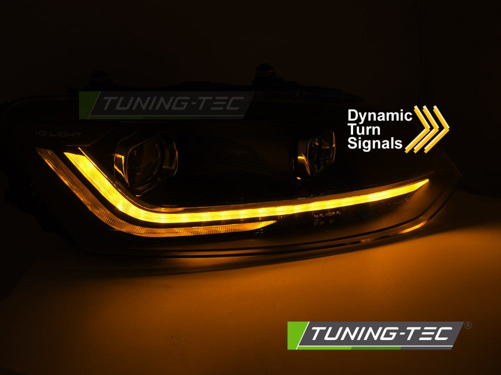 Fari Anteriori Rossi DRL Sequenziali per Volkswagen Polo (Mk5) 2009-2017
