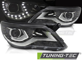 Fari Anteriori DRL Neri per Volkswagen Tiguan (Mk1) 2007-2011 – Coppia (non omologati)