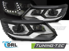 Carica l'immagine nel visualizzatore di Gallery, Fari Anteriori Neri DRL per Volkswagen Tiguan (Mk1) 2011-2015