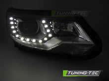 Carica l'immagine nel visualizzatore di Gallery, Fari Anteriori Neri DRL per Volkswagen Tiguan (Mk1) 2011-2015