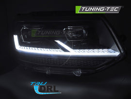 Fari Anteriori Full LED DRL Cromati per Volkswagen T5 2010-2015 – Coppia