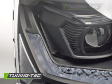 Load image into Gallery viewer, Fari Anteriori Neri DRL Sequenziali per Volkswagen T5 2010-2015