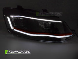 Fari Anteriori Rossi DRL Sequenziali per Volkswagen Polo (Mk5) 2009-2017